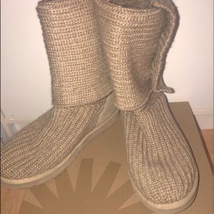 Brown Knit UGGs